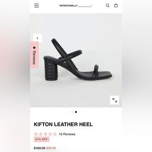 INTENTIONALLY BLANK Black Kifton Leather Heels